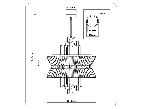 Люстра подвесная Ambrella light HIGH LIGHT LH41017