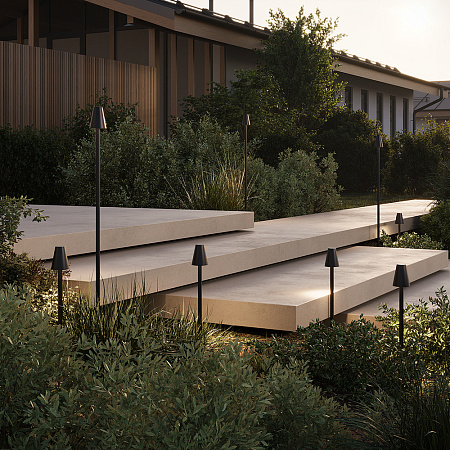 Уличный грунтовый светодиодный светильник Maytoni Cane O504FL-L1B3K