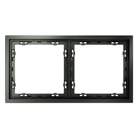 Рамка пластиковая VOLTUM S70 на 2 поста, (титан) VLS100206