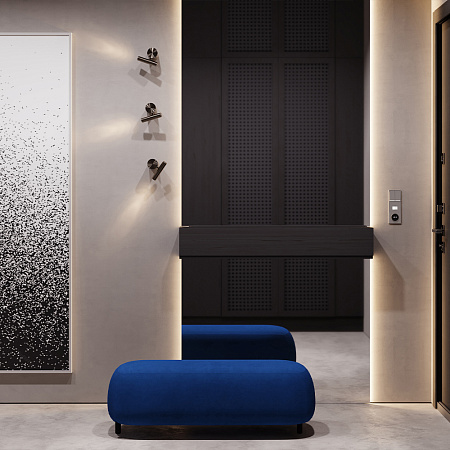 Терморегулятор электронный с индикацией и датчиком, для теплого пола Voltum S70 (капучино) VLS070114