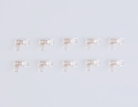 Коннектор угловой COB 12/24V для лент 5mm GS6841 (2 конт.) (10шт. в комплекте) Illumination GS6841