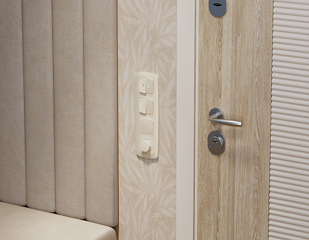 Комплект механизма 2-клавишного перекрестного выключателя 10A Omega MO303030