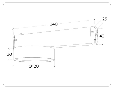 Трековый магнитный диммируемый светодиодный светильник Ambrella light Magnetic 220V GL1381