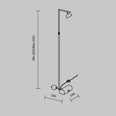 Торшер светодиодный Maytoni Pikant MOD372FL-L10B3K