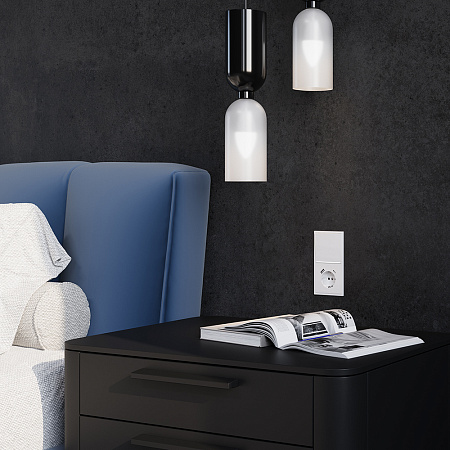 Рамка пластиковая VOLTUM S70 на 2 поста, (белый глянцевый) VLS100201