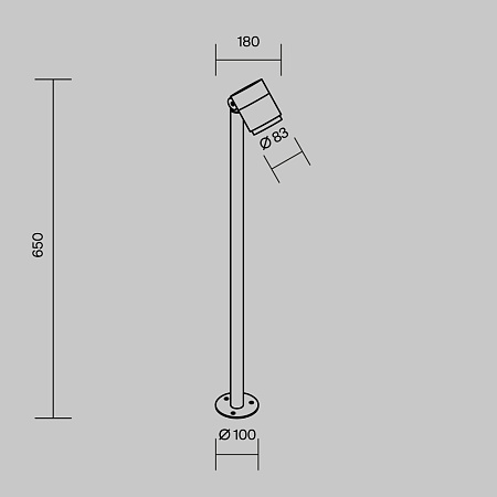 Уличный ландшафтный светодиодный светильник Maytoni Spira O497FL-L12B3K1