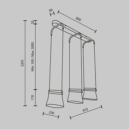 Светильник подвесной светодиодный Maytoni Cabaret MOD170PL-L24BS3K