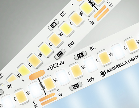 Светодиодная лента с регулировкой температуры света 2835 240Led 18W 24V IP20 CCT 3000-650 GS GS4151