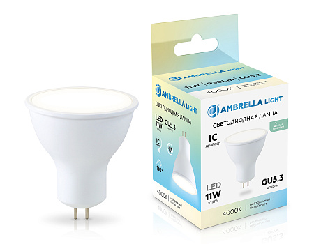 Лампа светодиодная MR16 11W GU5.3 4000K Ambrella light 161104