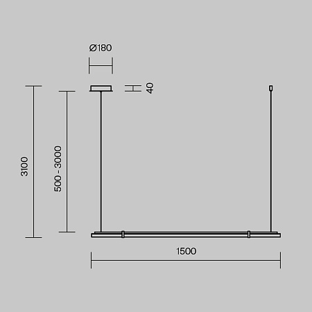 Светильник подвесной светодиодный Maytoni Plume MOD340PL-L28BS3K