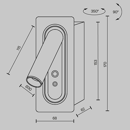Спот светодиодный Maytoni Axiom MOD495WL-L3B3K Спот светодиодный Maytoni Axiom MOD495WL-L3B3K