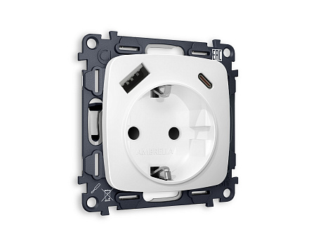 Комплект механизма электрической розетки Ambrella Volt OMEGA MO130010