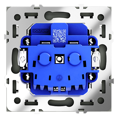 Розетка встраиваемая VOLTUM S70 с заземлением (черный матовый) VLS040108 Розетка встраиваемая VOLTUM S70 с заземлением (черный матовый) VLS040108