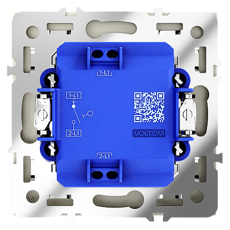 Выключатель встраиваемый VOLTUM S70 одноклавишный (шелк) VLS010104
