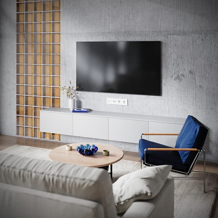 Розетка телевизионная встраиваемая TV+RJ45 кат. 6 Voltum S70 (белый глянцевый) VLS060701 Розетка телевизионная встраиваемая TV+RJ45 кат. 6 Voltum S70 (белый глянцевый) VLS060701