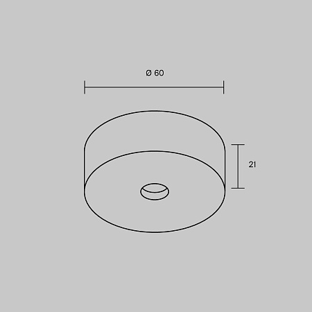 Накладная потолочная чаша для вертикального шинопровода Maytoni Arity TRA234SCB-B