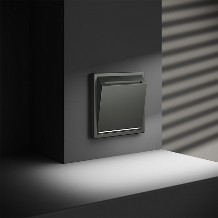 Выключатель встраиваемый карточный 16А Voltum S70 (титан) VLS010706