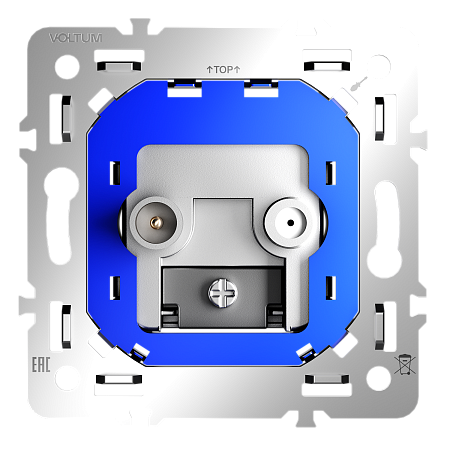 Механизм розетки телевизионной оконечной TV+SAT Voltum S70 VLS0604M Механизм розетки телевизионной оконечной TV+SAT Voltum S70 VLS0604M