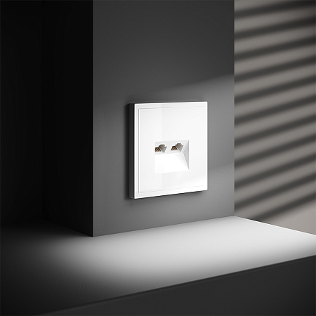 Розетка компьютерная встраиваемая VOLTUM S70 двойная RJ45+RJ45 кат.6, (белый глянцевый) VLS060201 Розетка компьютерная встраиваемая VOLTUM S70 двойная RJ45+RJ45 кат.6, (белый глянцевый) VLS060201