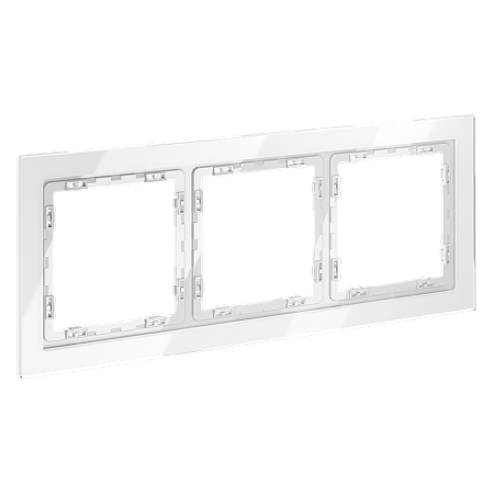 Рамка стеклянная VOLTUM S70 на 3 поста, (белый, стекло) VLS110301 Рамка стеклянная VOLTUM S70 на 3 поста, (белый, стекло) VLS110301