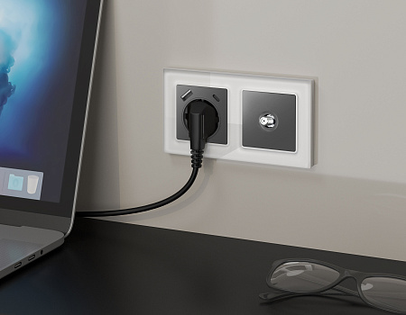 Комплект механизма TV розетки SAT 5-2400MHz 3.5dB Ambrella Volt Alfa MA663050