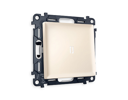 Комплект механизма 1-клавишного проходного выключателя с подсветкой 5600K Ambrella Volt ALFA MA322035