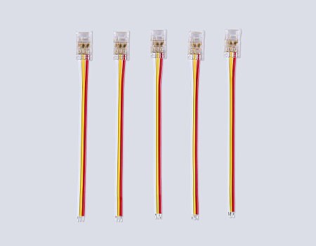 Коннектор гибкий односторонний COB CCT 12/24V для лент 8mm GS7406 (3 конт.) (5шт. в комплекте) Illumination GS7406 Коннектор гибкий односторонний COB CCT 12/24V для лент 8mm GS7406 (3 конт.) (5шт. в комплекте) Illumination GS7406