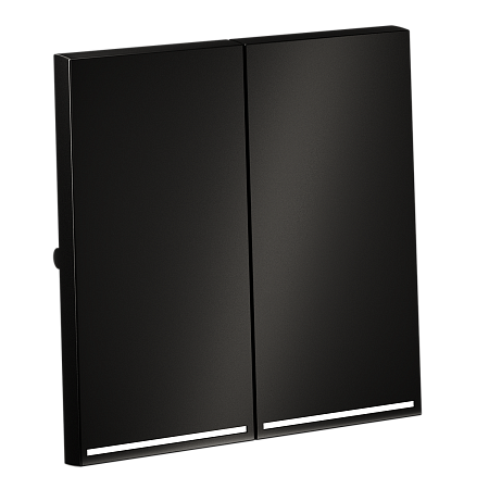 Клавиши для выключателя/переключателя двухклавишного с подсветкой Voltum S70 METAL (антрацит) VLSM000412