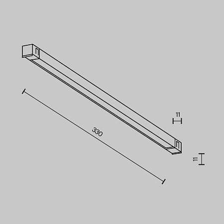 Трековый магнитный светодиодный светильник Maytoni Exility X Basis TR240-2-6W3K-B