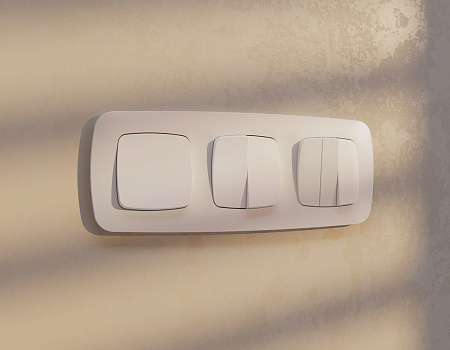 Комплект механизма 2-клавишного перекрестного выключателя 10A Omega MO203030 Комплект механизма 2-клавишного перекрестного выключателя 10A Omega MO203030