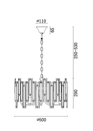 Хрустальная люстра Freya Megan FR5085PL-05CH