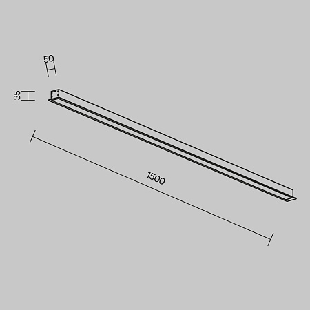 Линейный светильник светодиодный встраиваемый 3000К 1500*50*35мм Maytoni LL313013 Линейный светильник светодиодный встраиваемый 3000К 1500*50*35мм Maytoni LL313013
