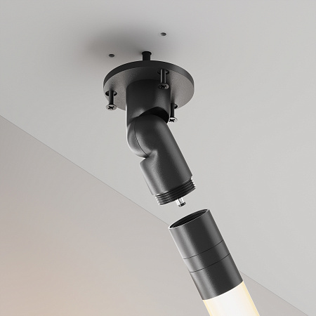 Шарнирное основание для накладного монтажа системы с вводом питания Maytoni Shelf C027CS-P-B