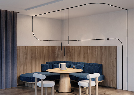 Трековый магнитный светодиодный светильник Maytoni LEVITY Basis TR190-1-5W2.7K-B