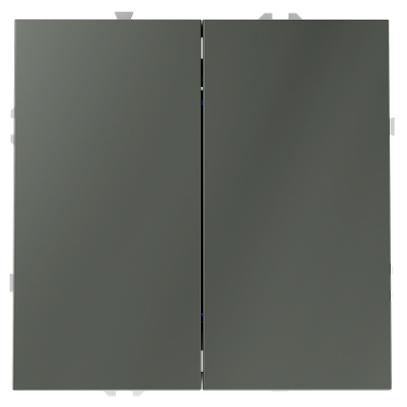 Выключатель двухклавишный перекрестный встраиваемый 10А Voltum S70 (титан) VLS020506 Выключатель двухклавишный перекрестный встраиваемый 10А Voltum S70 (титан) VLS020506