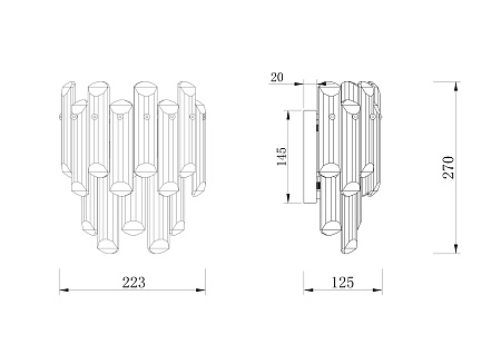 Настенный светильник Maytoni Flare DIA200WL-02G