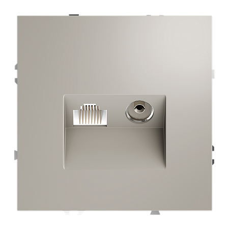 Розетка телевизионная встраиваемая TV+RJ45 кат. 6 Voltum S70 (кашемир) VLS060703 Розетка телевизионная встраиваемая TV+RJ45 кат. 6 Voltum S70 (кашемир) VLS060703