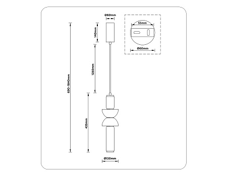 Светильник подвесной светодиодный Ambrella light HIGH LIGHT LH11021