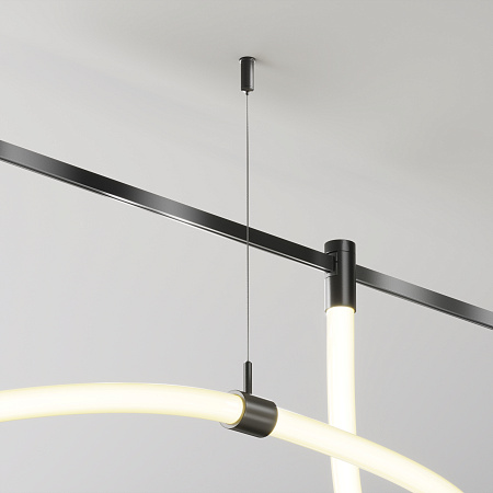 Потолочный коннектор с тросовым подвесом в шинопровод Maytoni Flarity Tau TRA154CSW-1B