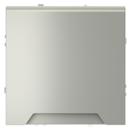 Розетка встраиваемая VOLTUM S70 с заземлением, защитными шторками и крышкой (сталь) VLS040305