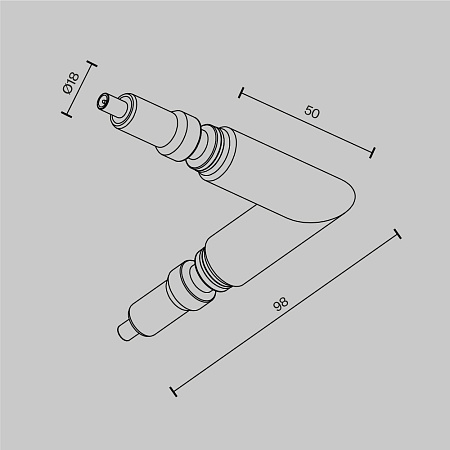 Коннектор L-образный для штанговой системы Maytoni Axity CA006EC-B Коннектор L-образный для штанговой системы Maytoni Axity CA006EC-B