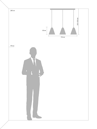 Светильник подвесной Freya Falke Market FR8004PL-03WG Светильник подвесной Freya Falke Market FR8004PL-03WG
