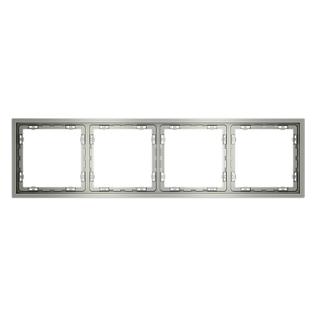 Рамка пластиковая VOLTUM S70 на 4 поста, (сталь) VLS100405