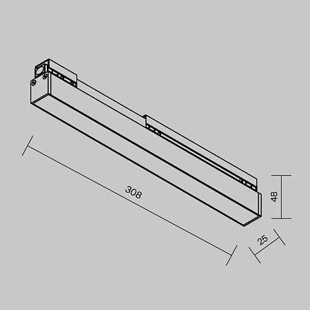 Уличный трековый мангитный светодиодный светильник Maytoni Exility IP Basis O-TR02-1-S-12WB3K
