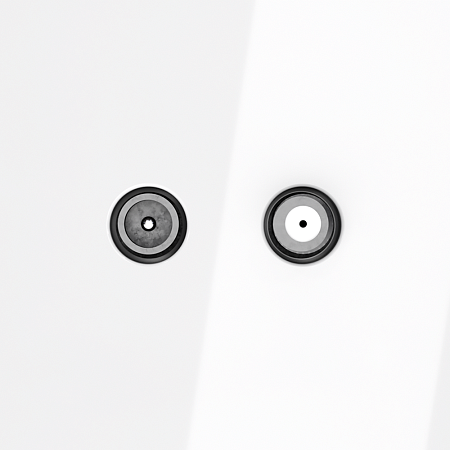 Розетка телевизионнная встраиваемая VOLTUM S70 оконечная TV+SAT, (белый глянцевый) VLS060401