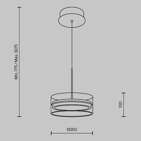 Светильник подвесной светодиодный Maytoni Dress code MOD348PL-L18BBS3K Светильник подвесной светодиодный Maytoni Dress code MOD348PL-L18BBS3K