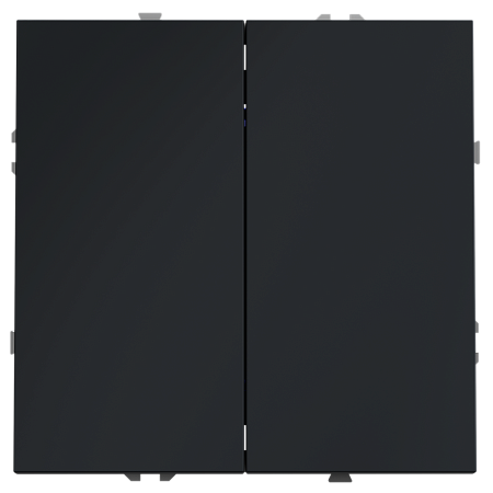 Выключатель двухклавишный перекрестный встраиваемый 10А Voltum S70 (графит) VLS020507