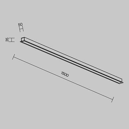 Линейный светильник светодиодный встраиваемый 3000К 500*50*35мм Maytoni LL313005