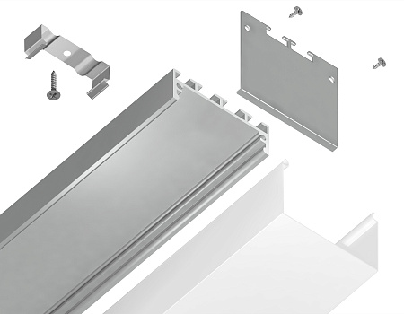 Профиль алюминиевый накладной/подвесной 42*45 "Profile System" Illumination GP3070AL