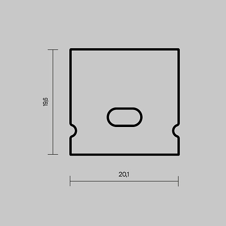 Комплект заглушек (для профиля 20×20) 2 шт., Maytoni ALM-2020-EC 642072